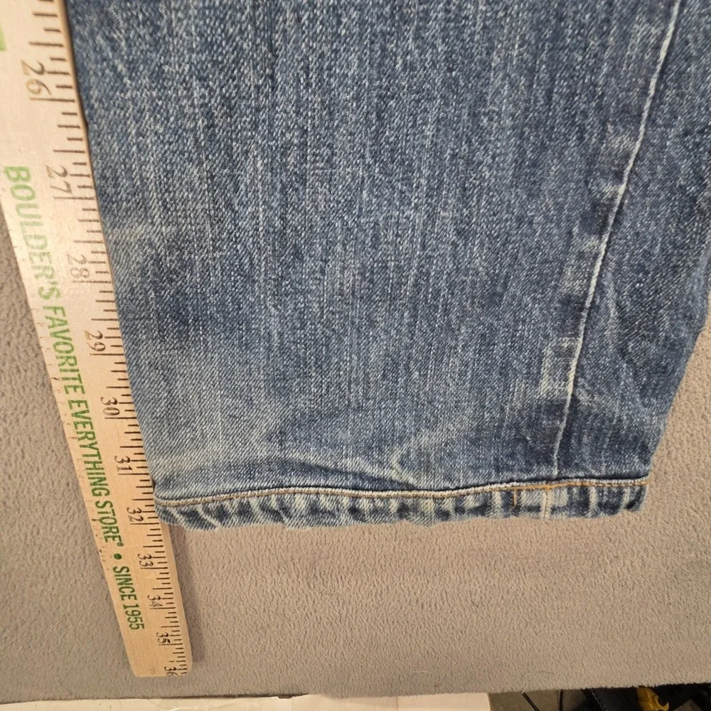 Levis Jeans Mens Selvedge Blue Light Altered‎ Hem Whiskers Honeycomb Fits 29x32